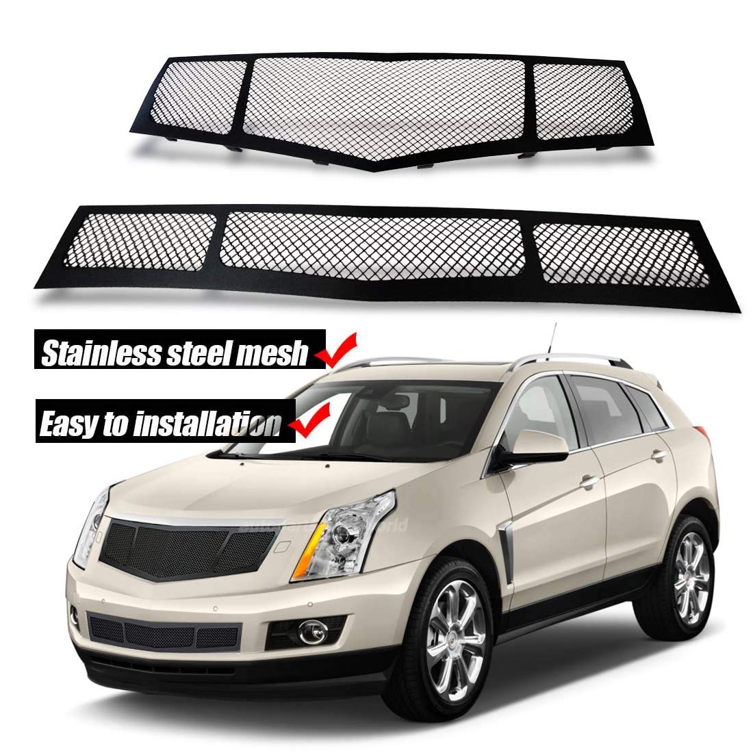 Cadillac グリル ブラック Amazon | 車用フロントグリル ために キャデラック ために